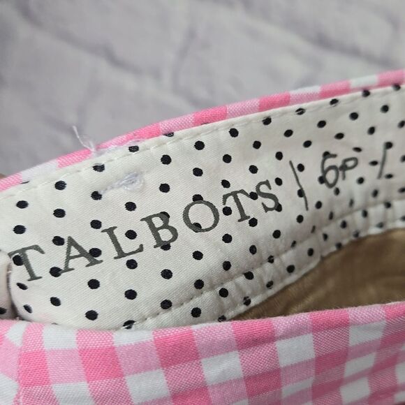 Talbots Perfect Short Pink Gingham Petites 6P Cotton Bermuda Classic Mid-Rise - Picture 4 of 13